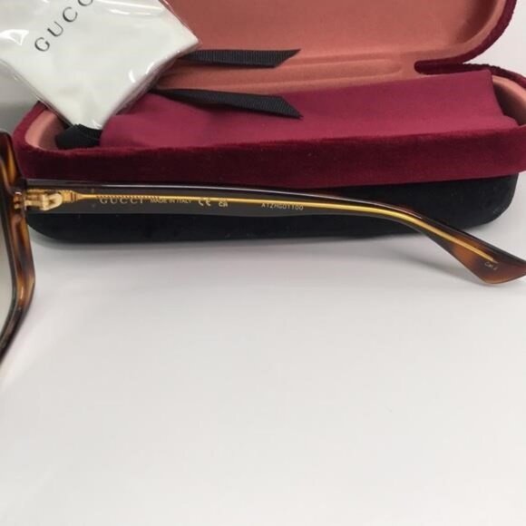 New Authentic Gucci Sunglasses GG0632S 002 Havana/Brown Gradient 56-20-145mm - Picture 10 of 11